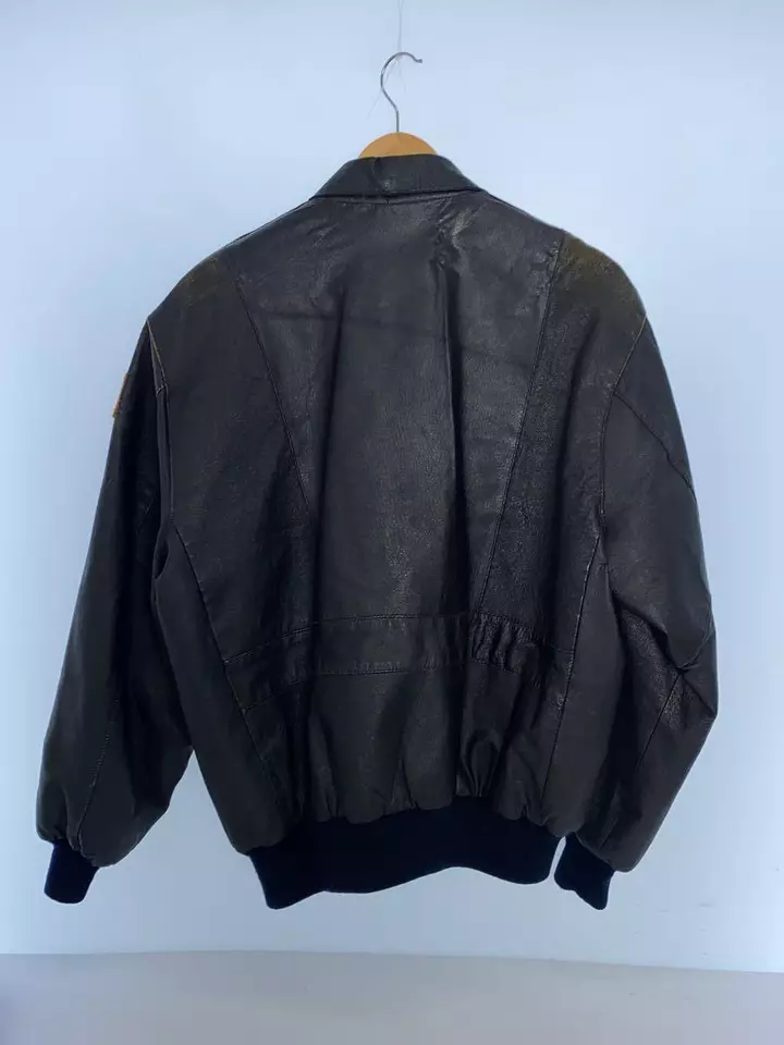 A-2 Top Gun Black Leather Flight Jacket