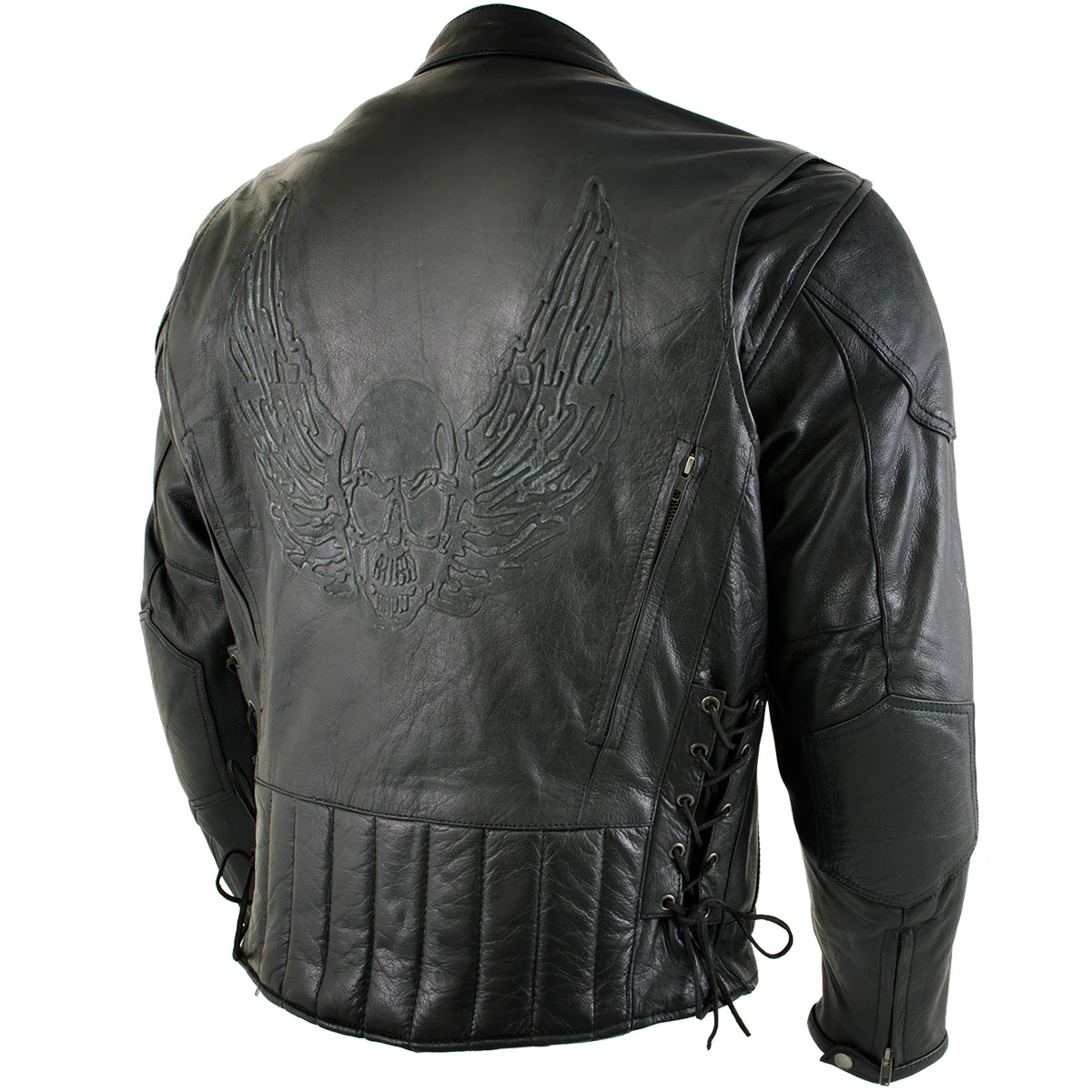 Milwaukee Men’s Black Leather Biker Jacket