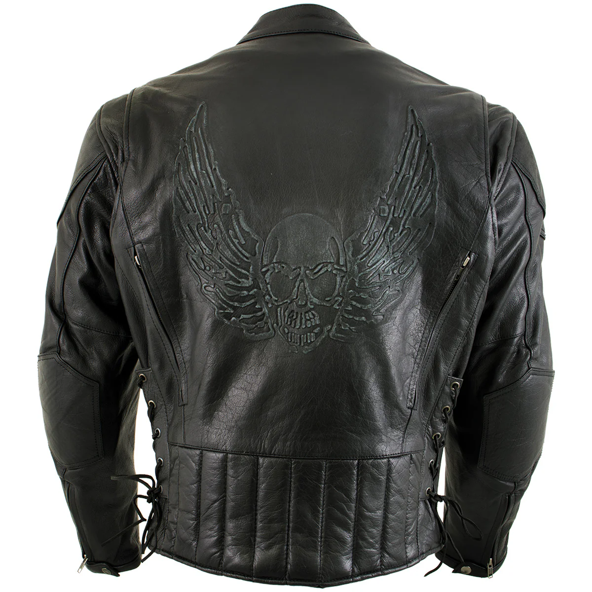 Milwaukee Men’s Black Leather Biker Jacket